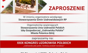 Zaproszenie na XXIX Kongres Uzdrowisk Polskich